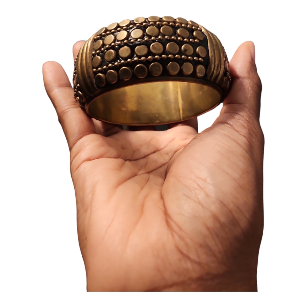 Beaded Black and Gold Bangle OS By Express